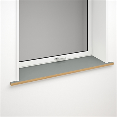 Fensterbank aus grauem Linoleum mit optionaler Vorderkante | Ash 4132