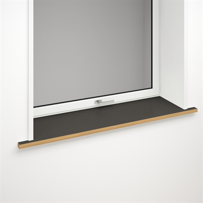 Fensterbank aus eisenfarbenem Linoleum mit optionaler Vorderkante | Iron 4178