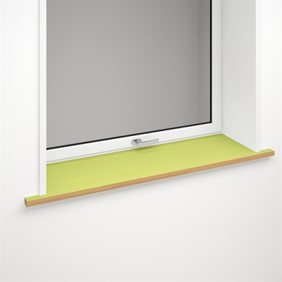 Fensterbank aus lindgrünem Linoleum mit optionaler Vorderkante | Spring Green 4182
